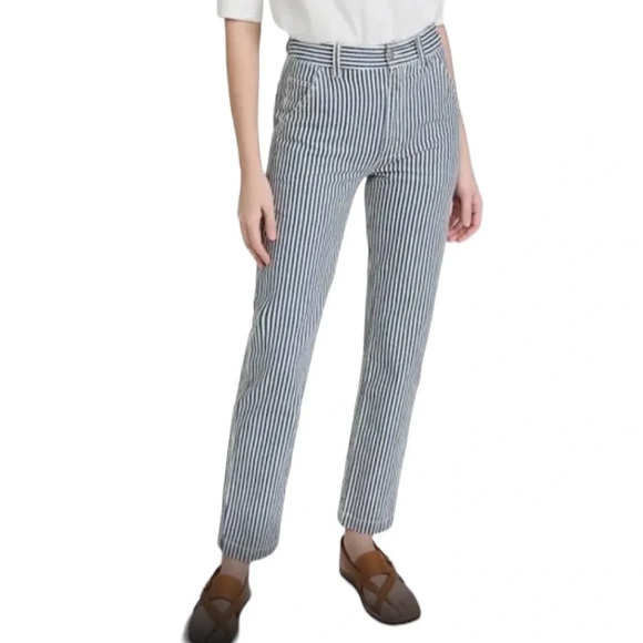 NWT Alex Mill Sullivan Straight Leg Railroad Stripe Pants - Picture 1 of 13